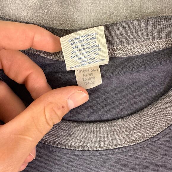 Old Navy Clothing Co American Dark Gray Long Sleeve Ringer Tee T-Shirt XL - Picture 5 of 8